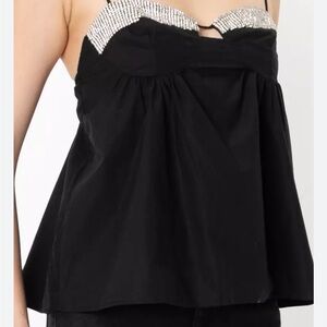 Zara Black tank with rhinestones